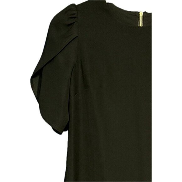 Cynthia Steffe Black Tulip Sleeve Shift Dress Sz 0 - Picture 4 of 6